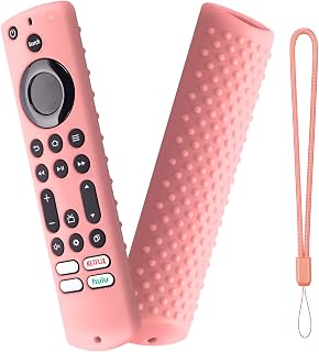 Remote Case Replacement for Insignia/Toshiba FireTV Controller 2021 CTRC1US21, Silicone Cover with Lanyard, Pink