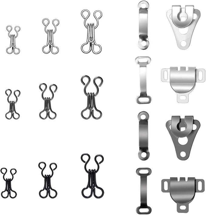 Homgaty 130 Pairs Sewing Hook and Eye Closure Replacement