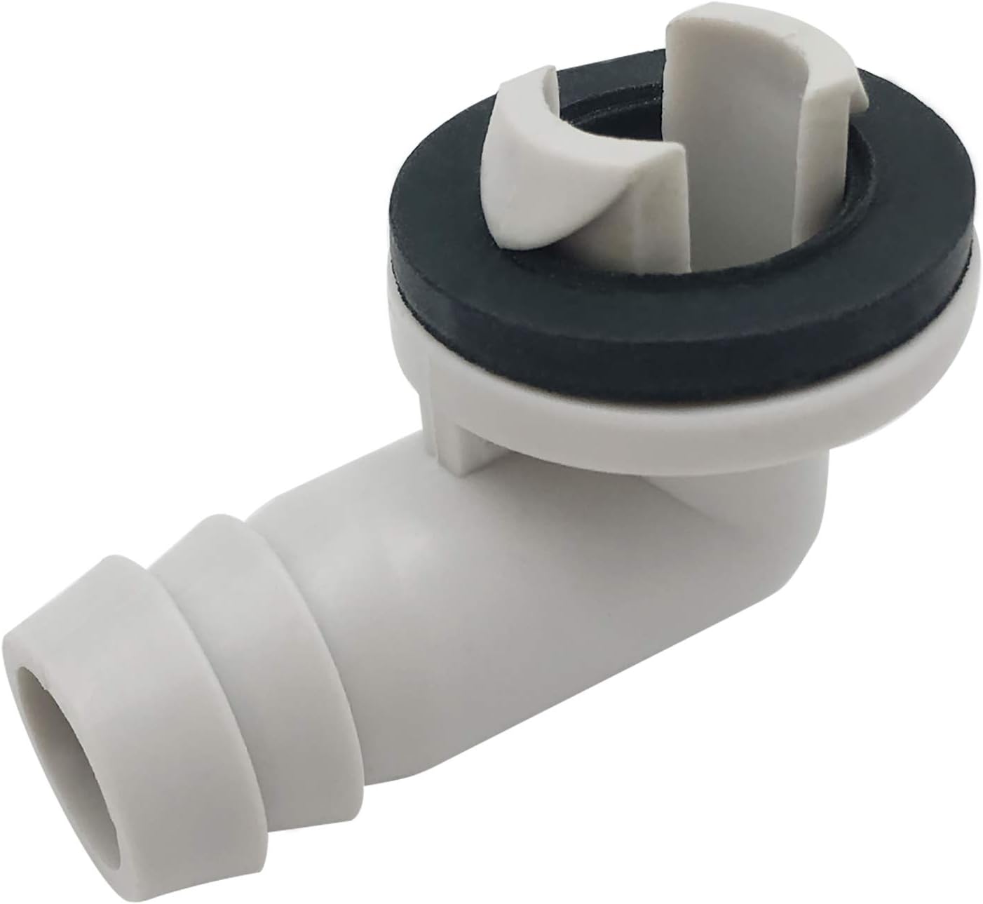Air Jade 3/5 Inch(15mm) Air Conditioner Drain Hose Connector Elbow Fitting with Rubber Ring, Universal Fit Mini-Split AC Unit and Window Air Conditioning Unit