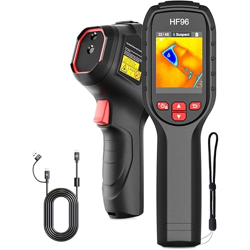 HF96 Thermal Camera,Super Resolution 240 x 240,Thermal Imaging Camera with Laser Pointer, 96 x 96 IR Resolution,25 HZ Infrared Camera,-4°F to 1022°F,50°FOV, 11h Battery Life Thermal Imager