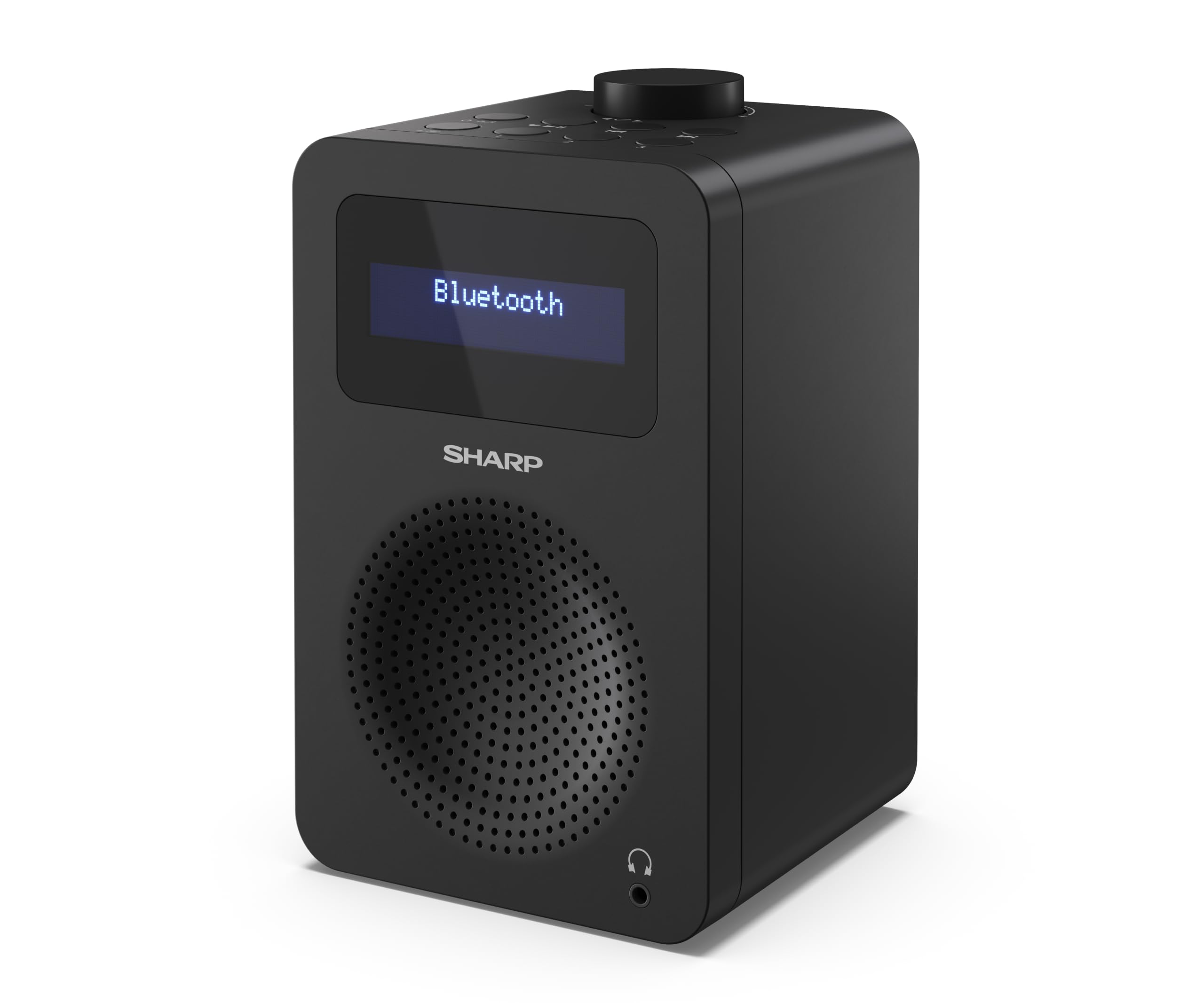 SHARP DR430 Radio numérique Portable (Dab/Dab+/FM avec RDS, Bluetooth 5.0, Jack 3,5 mm, 5 W, Fonctionnement sur Piles), Noir