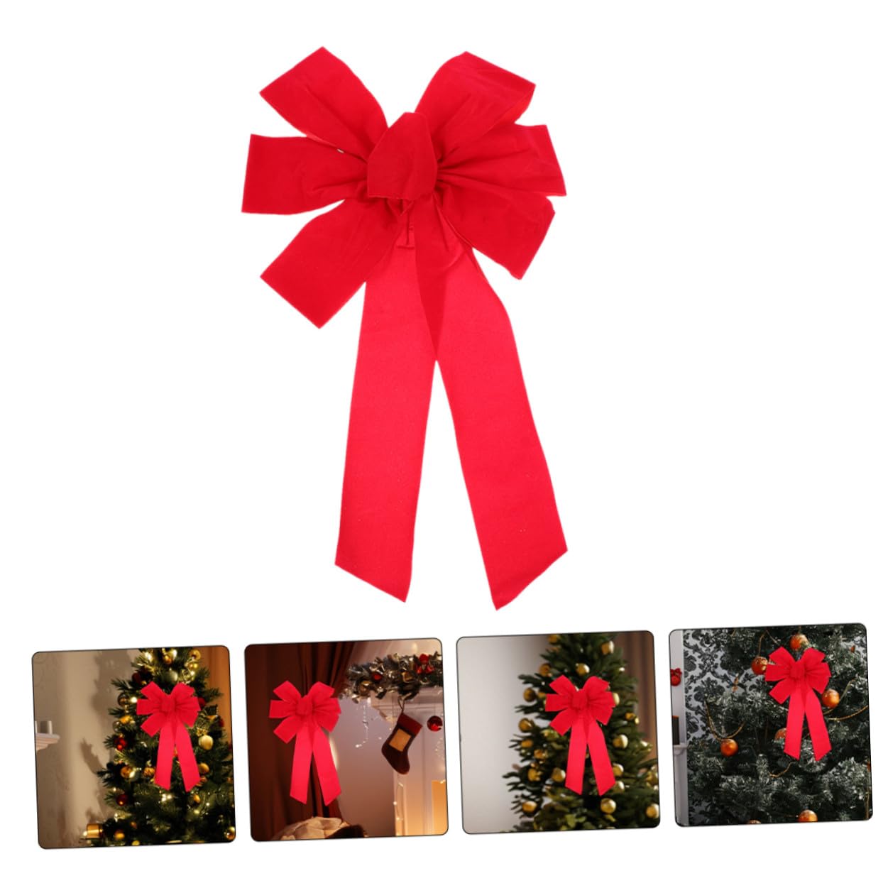 10 piezas Lazos Grandes de Terciopelo para Decoración de Eventos y Fiestas de Elegantes Adornos para Guirnaldas Interiores y Exteriores Decoración Navideña Lujosa
