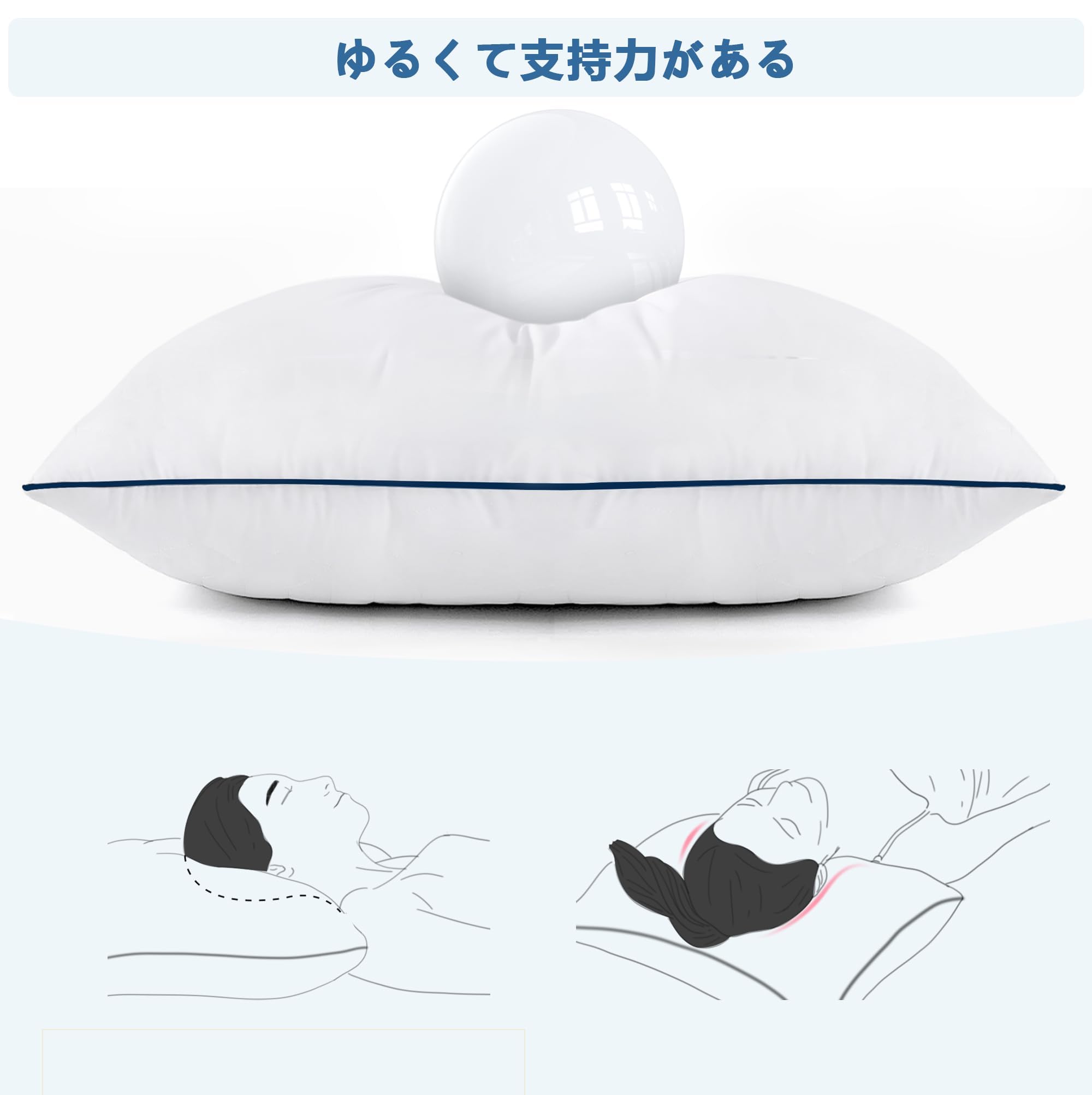 ❇️イチオシVOTUDX 高反発枕 ホテル仕様 通気性　柔らかい 丸洗い2個セット Amazon.co.jp: 【Amazon 限定ブランド】枕 まくら VOTUDX 高反発