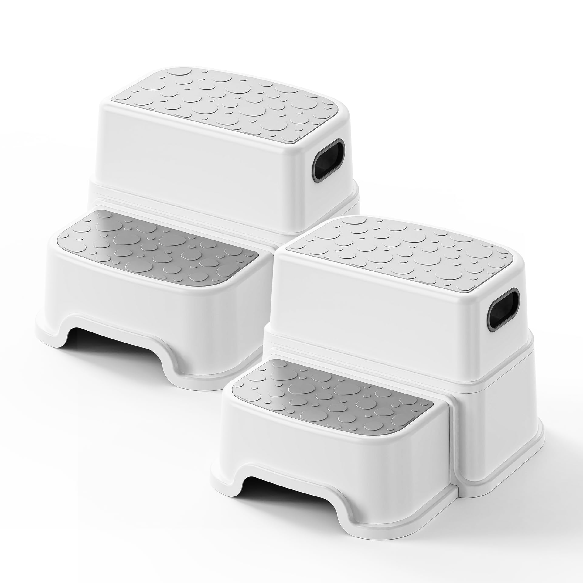 UNCLE WU Step Stool for Kids/Adult -Dual-Height 9.5" Non-Slip for Potty Training, Kitchen, Bathroom, Bedroom & Classroom (1 Pack)