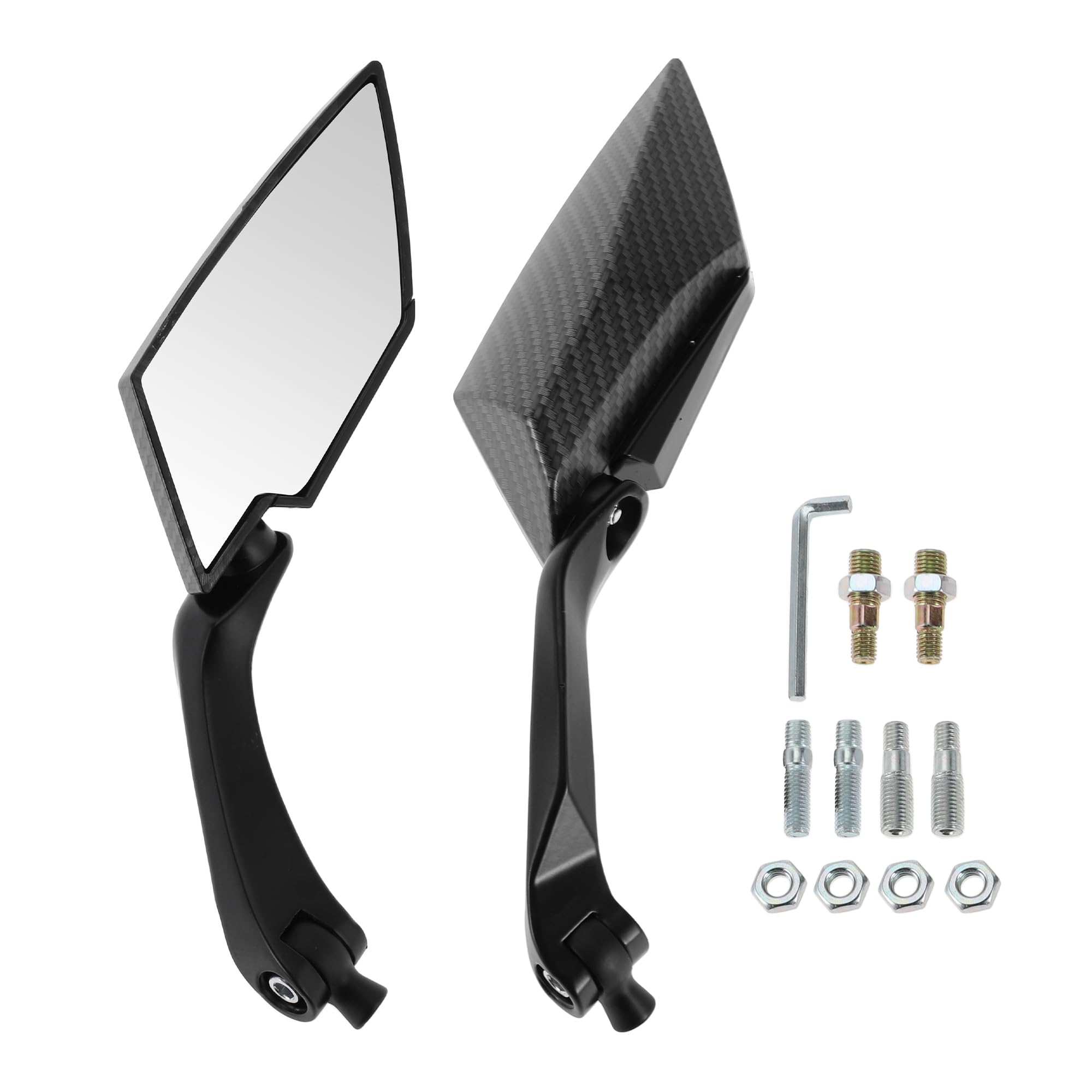 Rétroviseurs universels moto, fixation embout guidon M8/M10