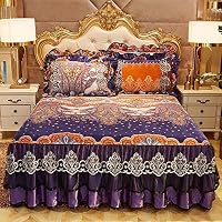Set 3 Pezzi Gonna Da Letto Ruffle Doppia/Singola/King Size/Velluto Wrap