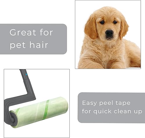 Miniatura 3 de Smart Design Mega Floor - Recambio de rodillo para pelusas  Juego de 2 (100 hojas en total)  Hojas adhesivas grandes en ángulo de 10 pulgadas