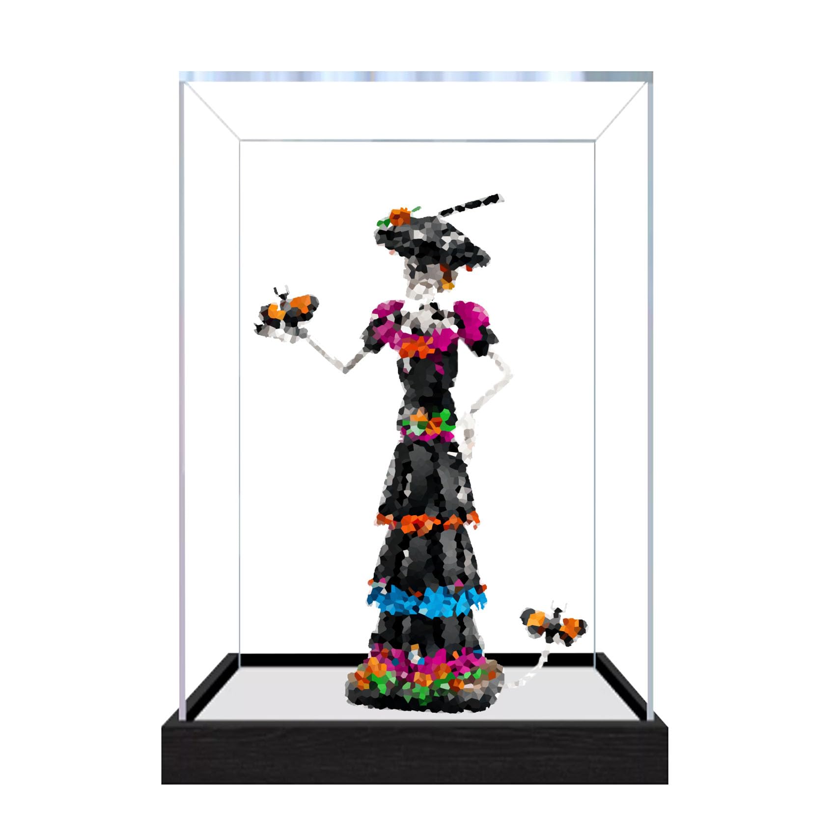 Feifanyifei Mirror2mm Dustproof Acrylic Display Case For Le-Go 21372 Model (Mirror2mm)