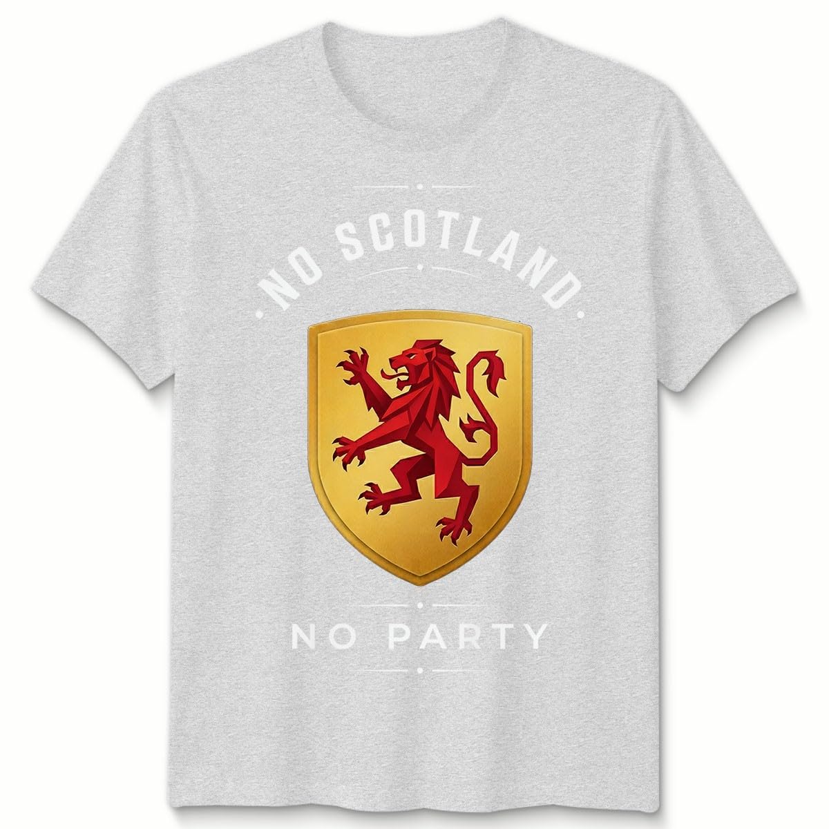 D&T No Scotland No Party Football Unisex T Shirt Scotland Fan Mens Womens Graphic Tee 3-4 Years Heather Grey
