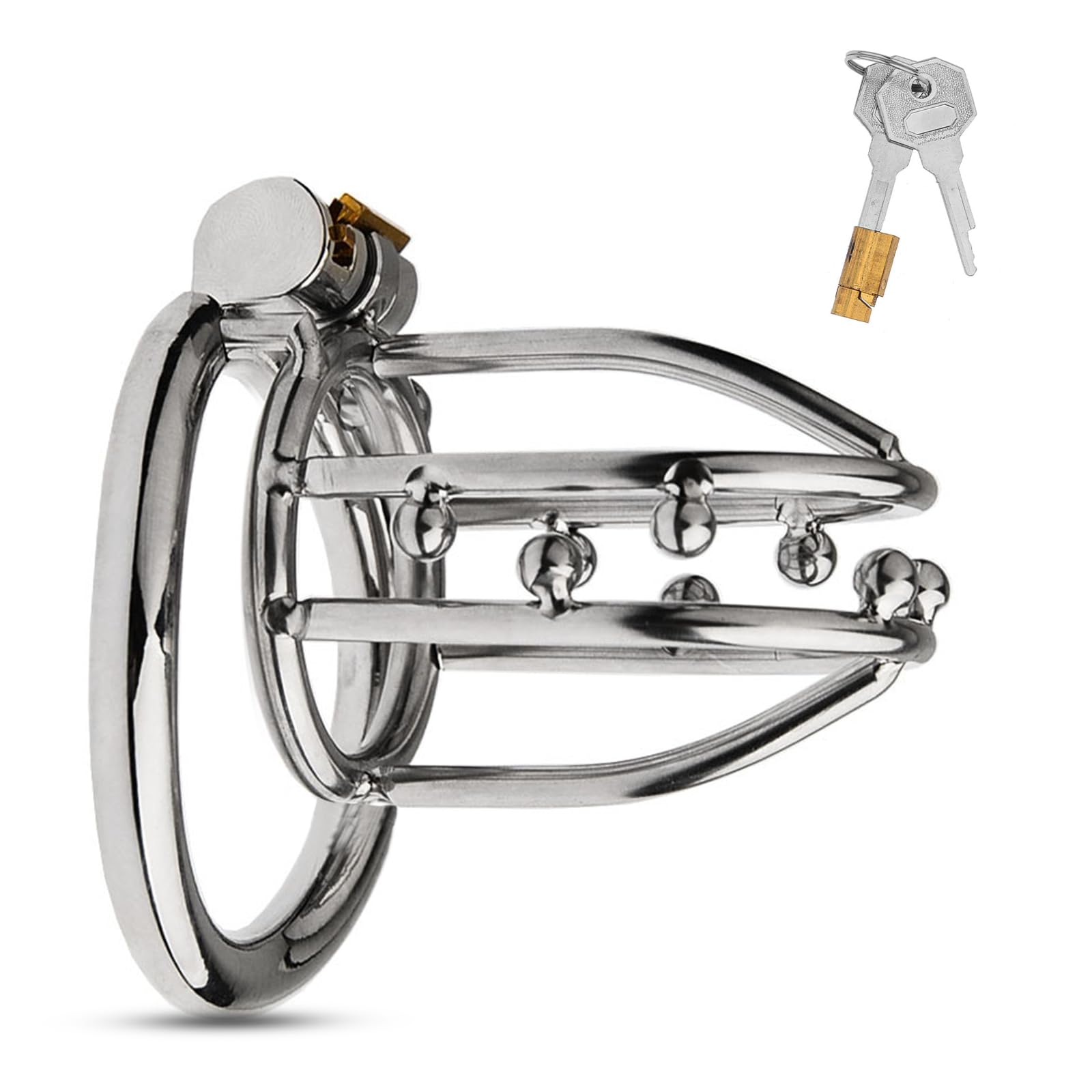 BDSMJOY Peniskäfig klein,Chastity Cage Male Metall Keuschheitskäfig Keuschheitsgürtel für Herren,Penis Käfig Cock Cage Sklaven Sexspielzeug für die Männer extrem (2/1-55 mm)