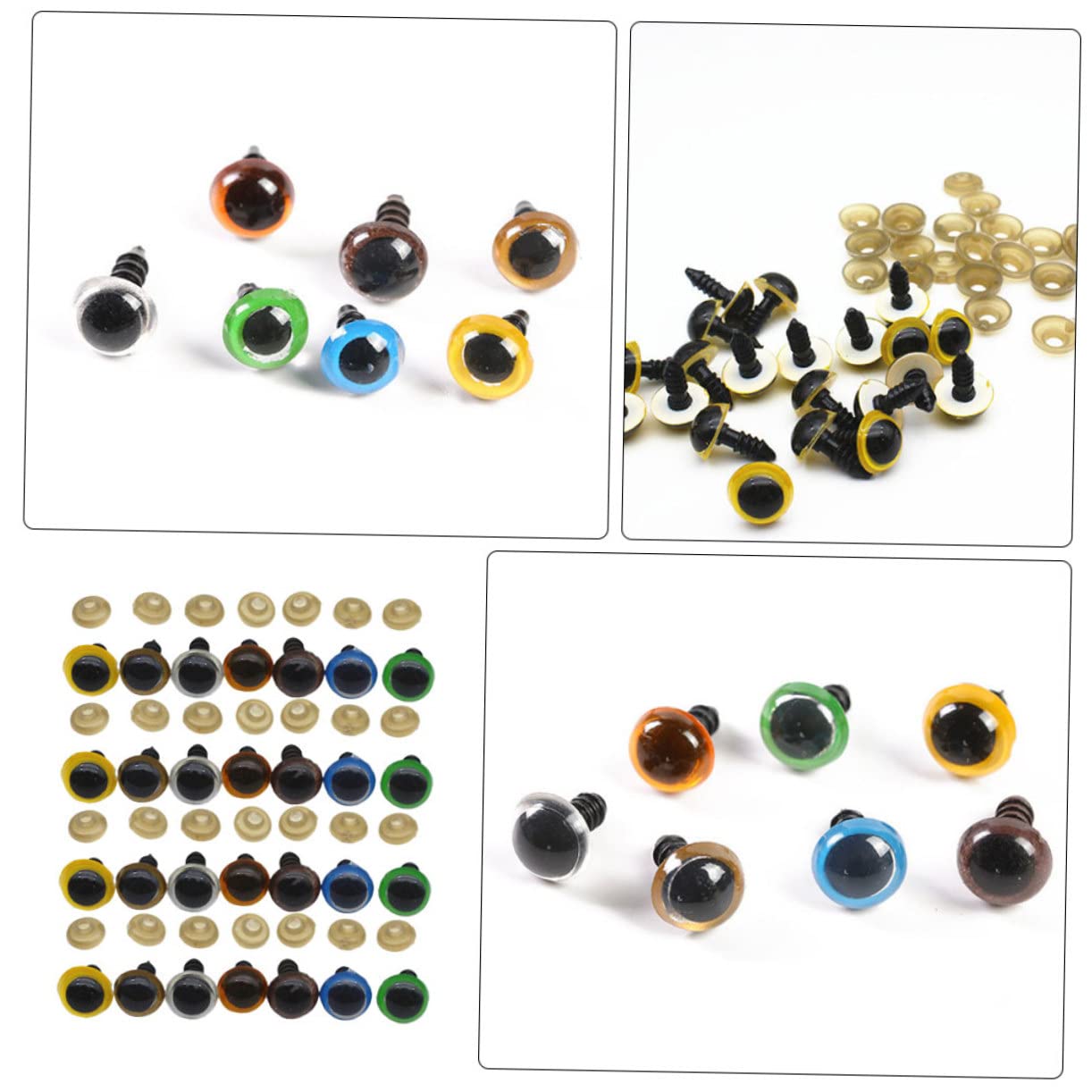 NUOBESTY 5 Sets Plüschpuppenbrille Augapfel Wackelauge Handgenähte Bewegliche Augen Puppenaugen Wackelaugen Farbe Für Augen Bastelaugen Engelsaugen Webstuhlaugenaufkleber Farbig Für Augen