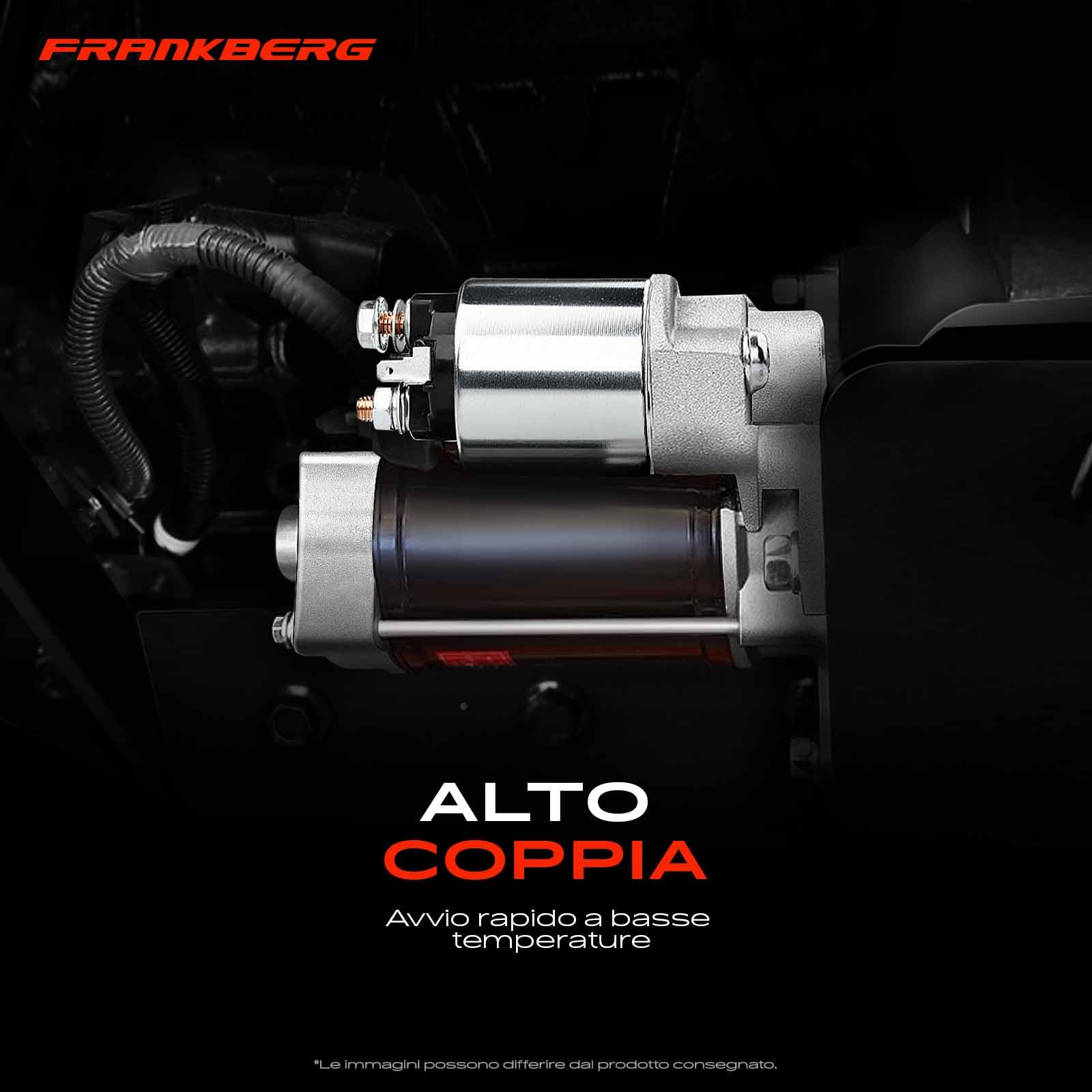 Frankberg Motore di avviamento Auto 1,1 KW/12 V/9 denti Compatibile con 2 CV 6 2 CV 4 Mehari 0.6 Mehari 4x4 Dyane 4 Replace# 5426014,5433495