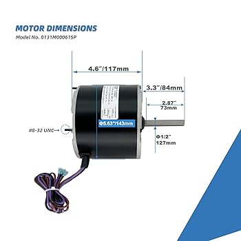 5731です。 0131M00061SP, 1/4 Hp Condenser Fan Motor Replaces Goodman