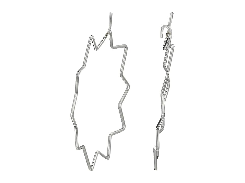 

Rebecca Minkoff Pow Wire Hoop Earrings (Silver) Earring