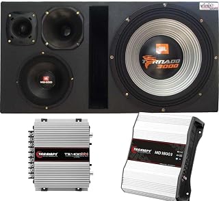 Caixa Trio Tornado 15swt3000 15 Pol + D250x + St200 + Médio Grave Mg-600 + Módulos Taramps