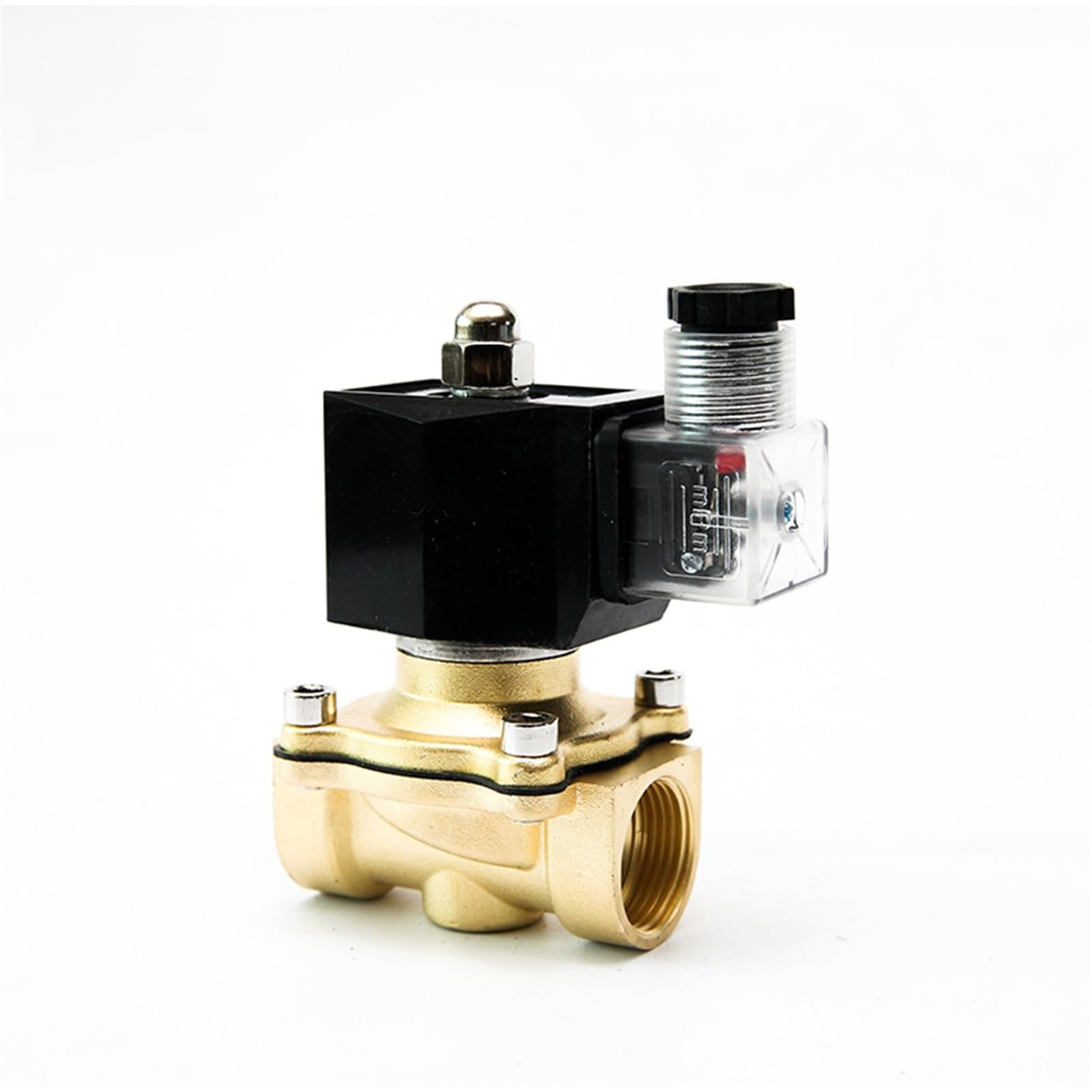 JNVFTCUX 3/8" Brass Electric Solenoid Valve IP65 Waterproof Normally Closed With LED Power Indicato24V 12V 220V 110V(BSP-120VAC)