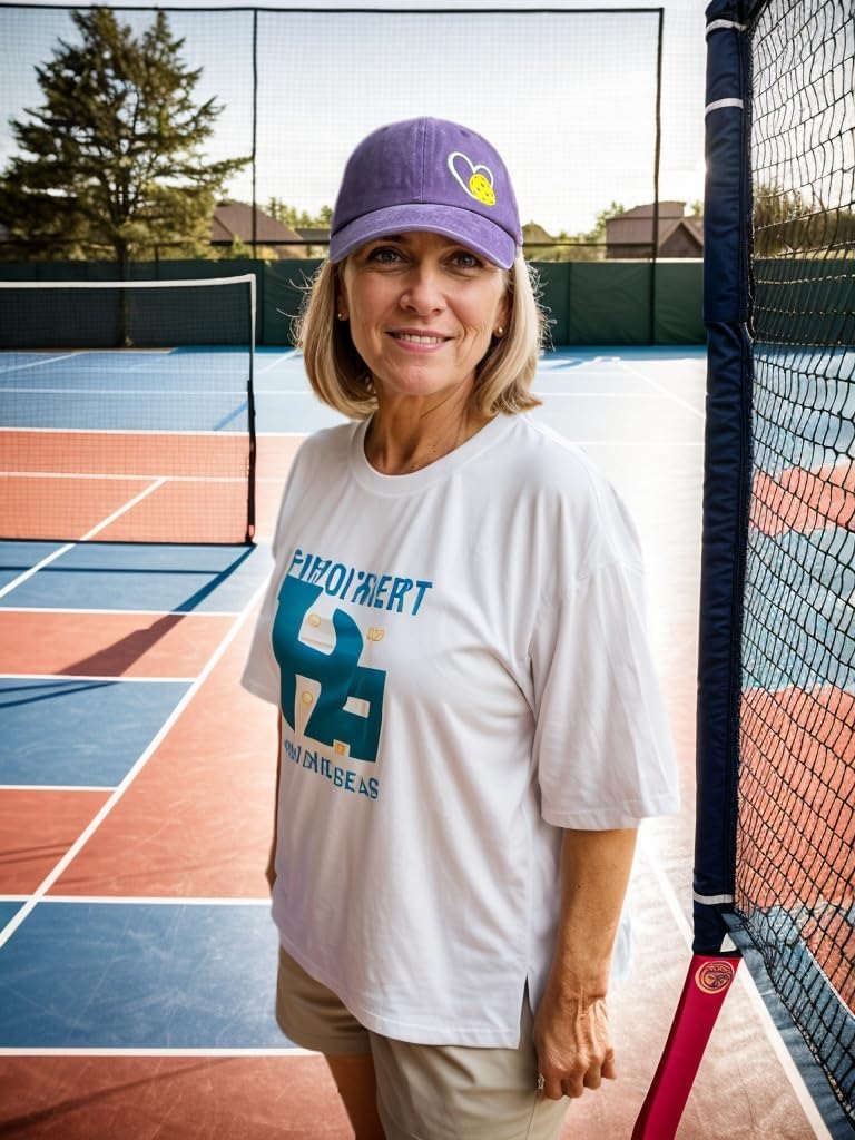 Pickleball Hat with Gift Box, Pickleball Gifts for Women Men, Adjustable Embroidered Heart Baseball Cap - Image 4