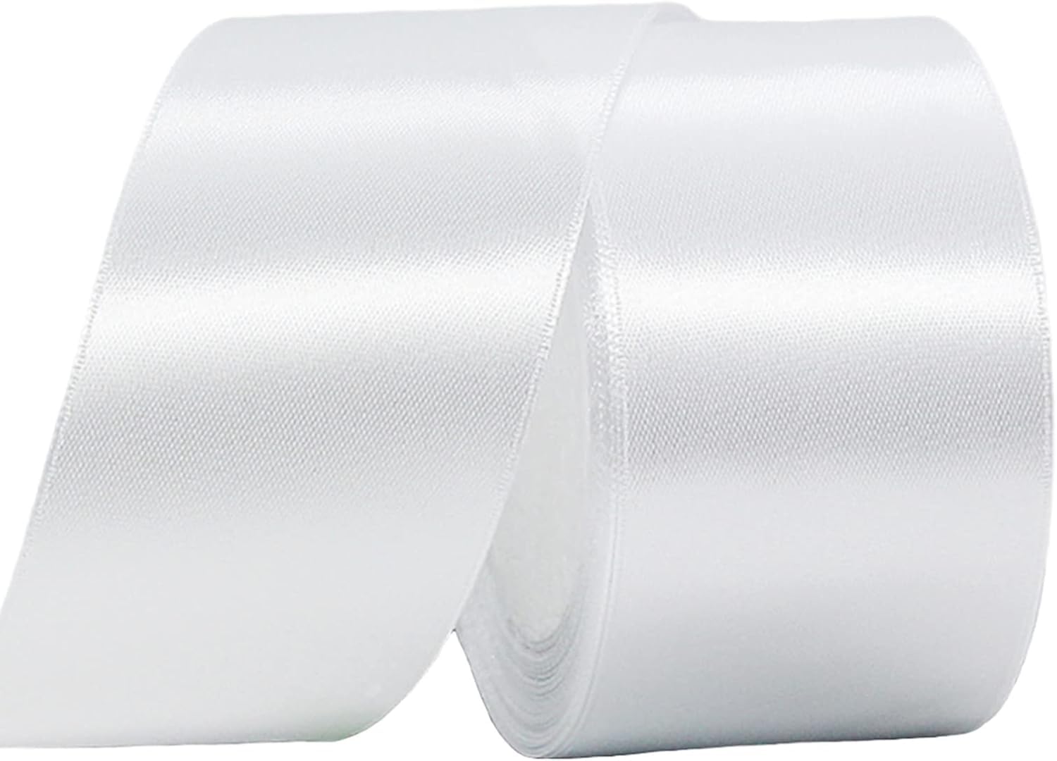 50mm Wide White Ribbon Thick Wedding Car Ribbon 22m, 2 inch Thick White Satin Ribbon for Gift Wrapping Wedding Car Christmas Birthday Cake Hair Bow Florist Bouquet Crafts Decorations — view 55