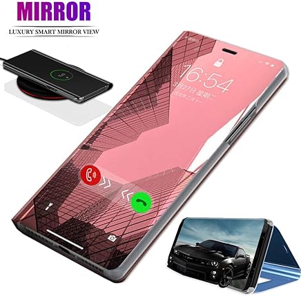 BOWFU Funda para XiaoMi RedMi Note 7,XiaoMi RedMi Note 7 Funda Espejo,Espejo Ultra Slim Brillante Standing Flip Clear View Case Cover para XiaoMi RedMi Note 7-Oro Rosa BOWFU Funda para XiaoMi RedMi Note 7,XiaoMi RedMi Note 7 Funda Espejo,Espejo Ultra Slim Brillante Standing Flip Clear View Case Cover para XiaoMi RedMi Note 7-Oro Rosa