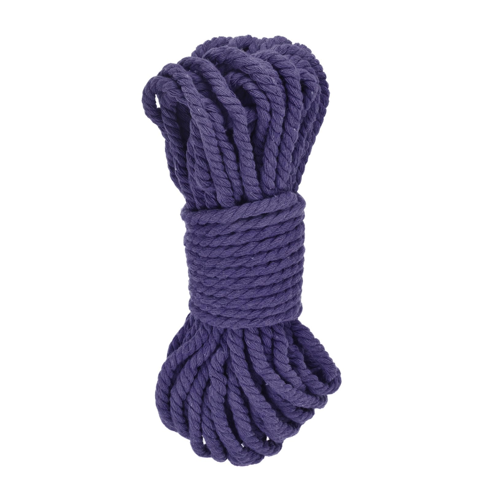 Hilo de macramé grueso de 0.3 pulgadas y 50 pies trenzado para tejer manualidades