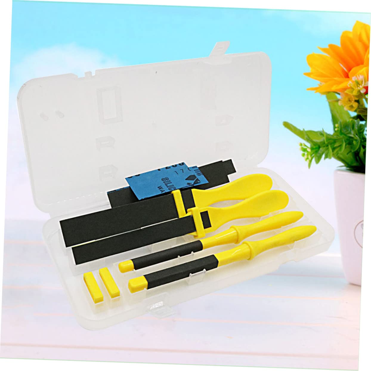 HOLIDYOYO Metal Grinding Tool for Jewelry Making Includes Polishing Kit Sandpaper and Ruler Rod Bar Strong and Easy to Use Abrasive Tools for Crafts