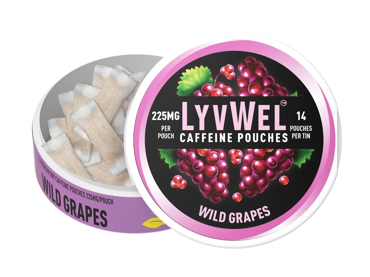 Amazon.com: LyvWel 225mg Caffeine Pouches, Guarana-Powered Energy