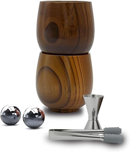 Wooden Whiskey Glasses Set of 2 - Father's Day Gifts For Brother