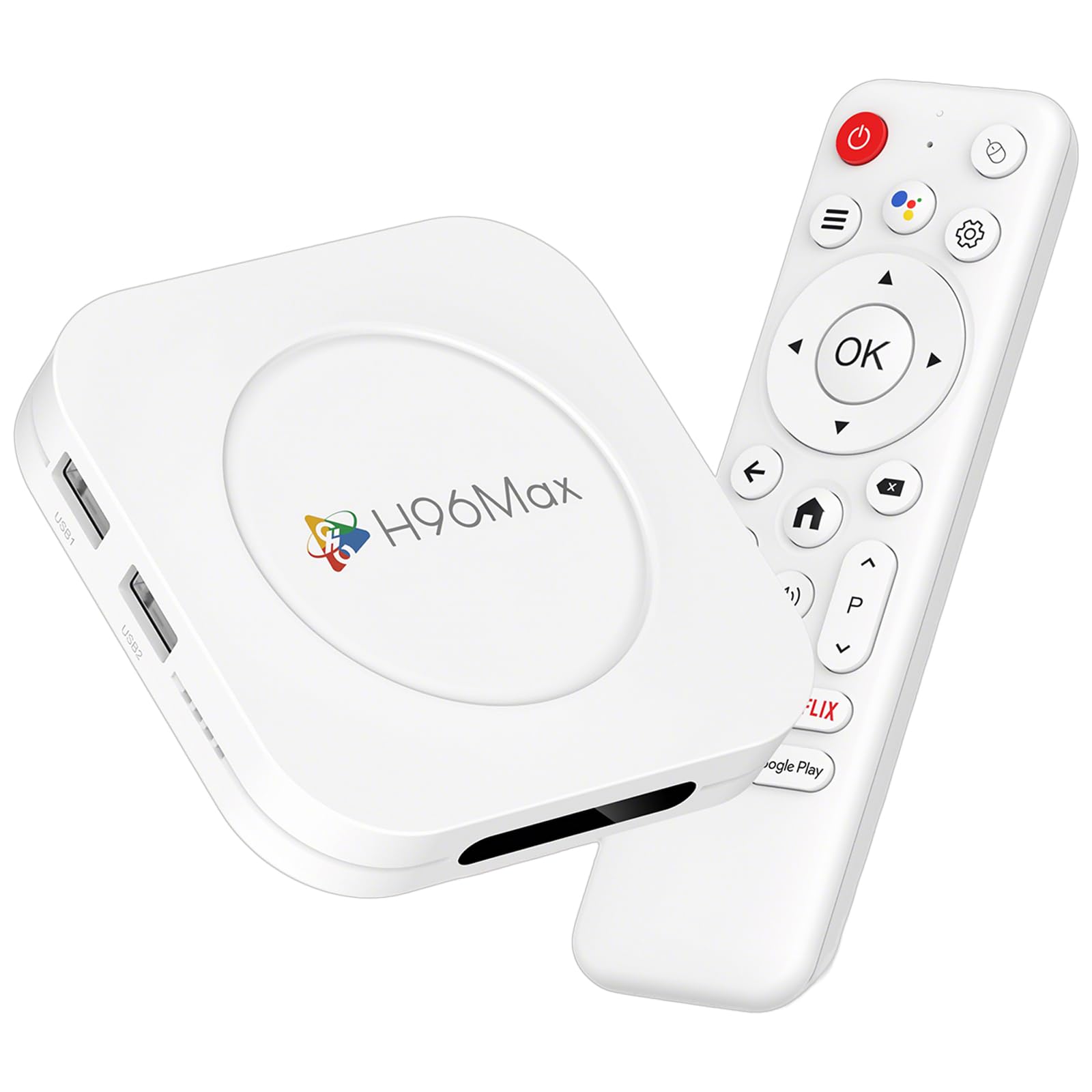 Android 14.0 TV Box 2025, LEFFOT M1 Plus 4K UHD Streaming Device for TV with HDR10+, 4GB RAM + 128GB ROM, Smart TV Box with 2.4G & 5G Dual-Band WiFi 6, BT 5.4, Voice Control, RK3528 Quad Core A53
