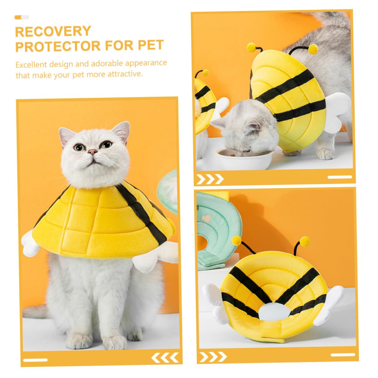 YARNOW 2piezas Collar para Gatos y Collar De Protector Inflable para Prevención De Lameduras y Mordeduras para y Heridas