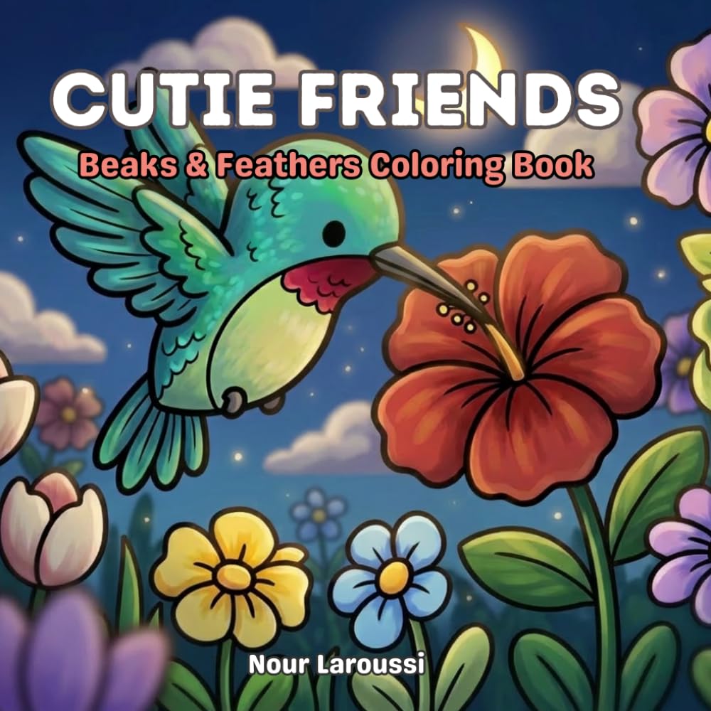 Cutie Friends: Fun, Easy & Cute Bird Coloring Book