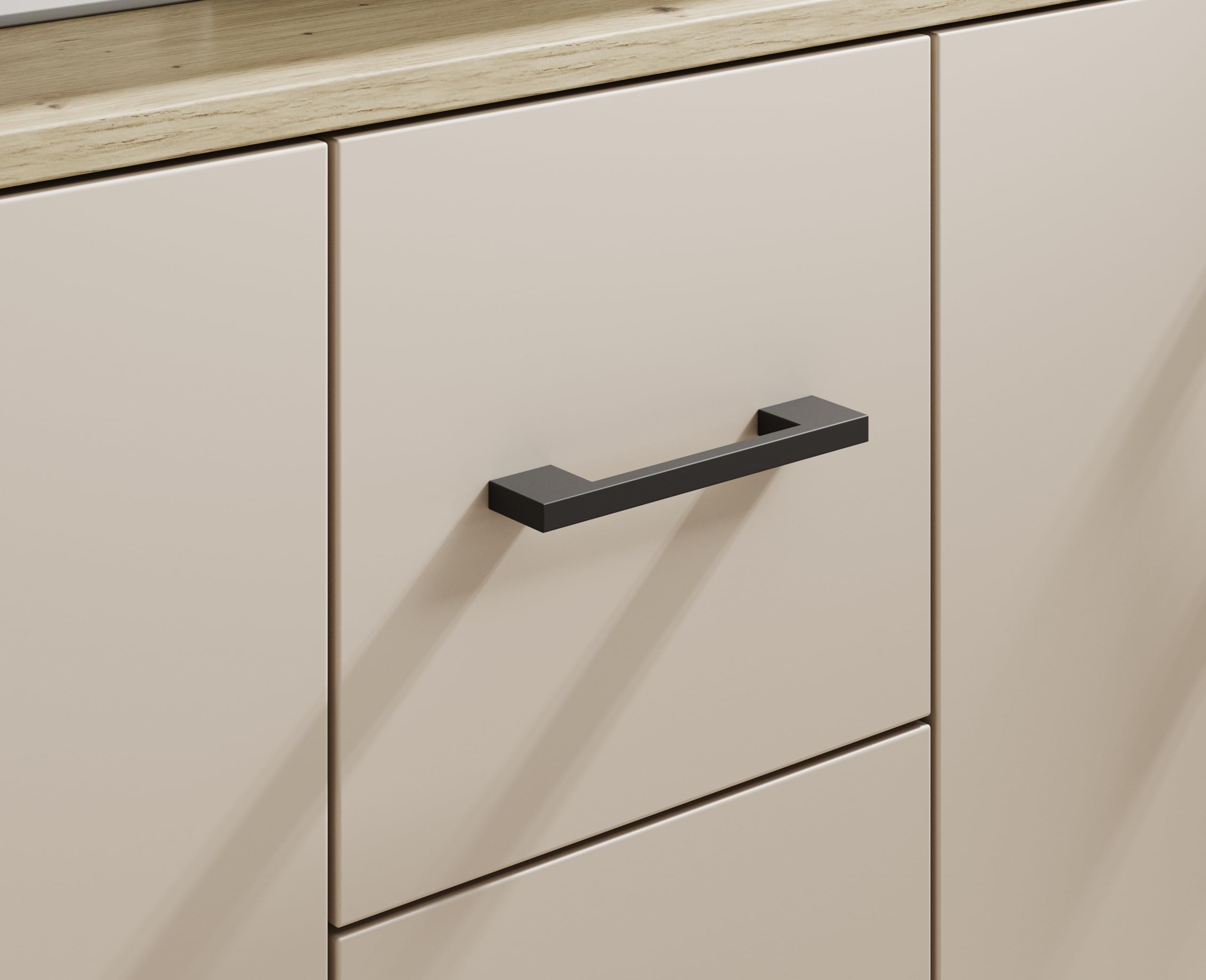 AVANTI TRENDSTORE DORO - cassettiera da ingresso, comó portaoggetti con 4 ante e 3 cassetti in legno truciolare. Dipsonibile 4 colori. Dimensioni ca. LAP 139x90x34 cm