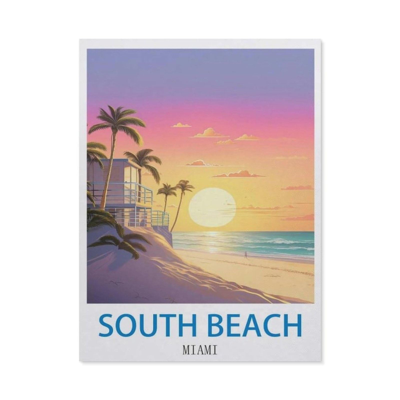BEAYODKP 5D Diamond Painting Kits，South Beach Miami（50x60cm）