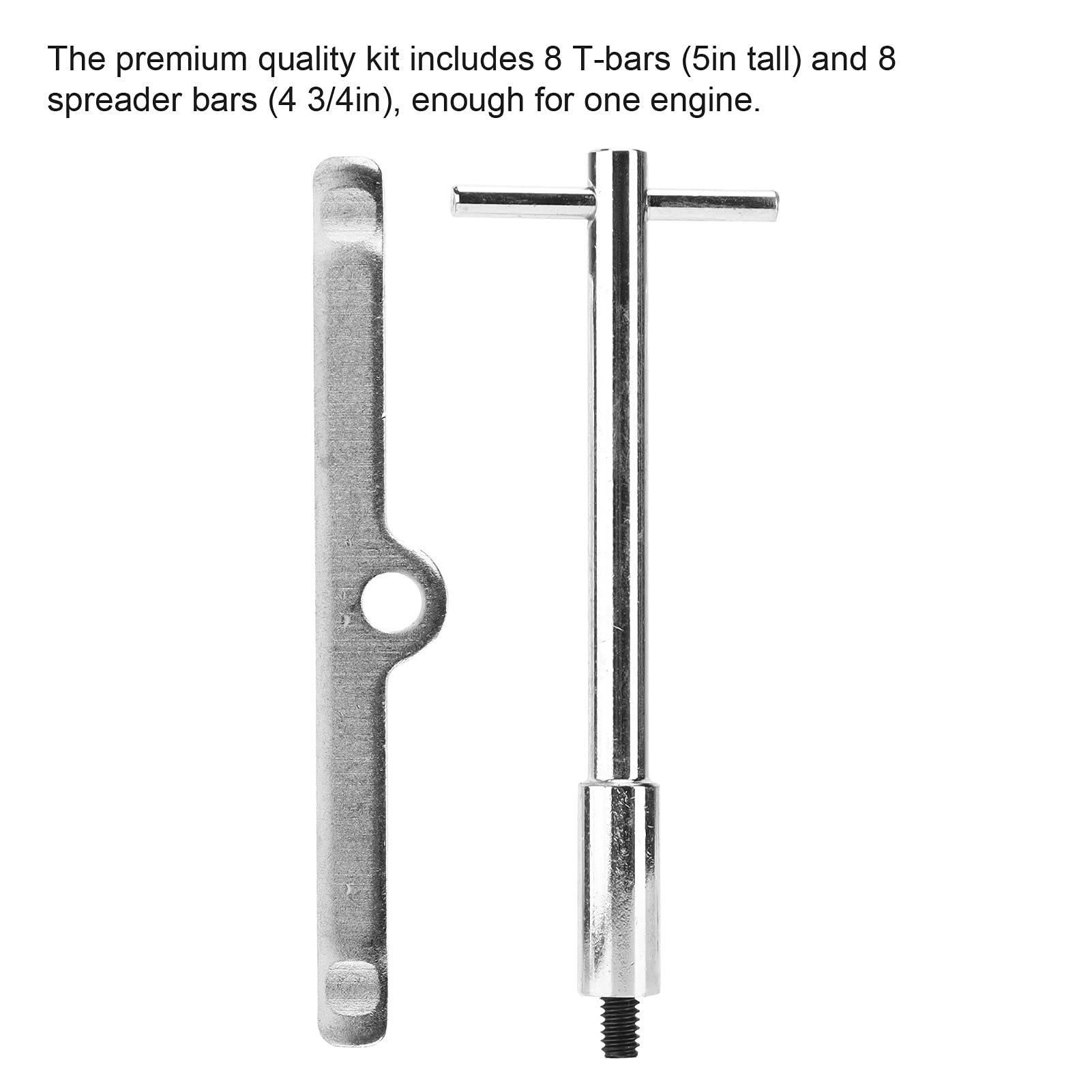 Tbest Kit de Maintien du Couvercle de Soupape, Languettes de Boulon du Couvercle de Soupape, Barres D'écartement de Boulons, Barres en T du de, 16 Pièces, Filetage 1