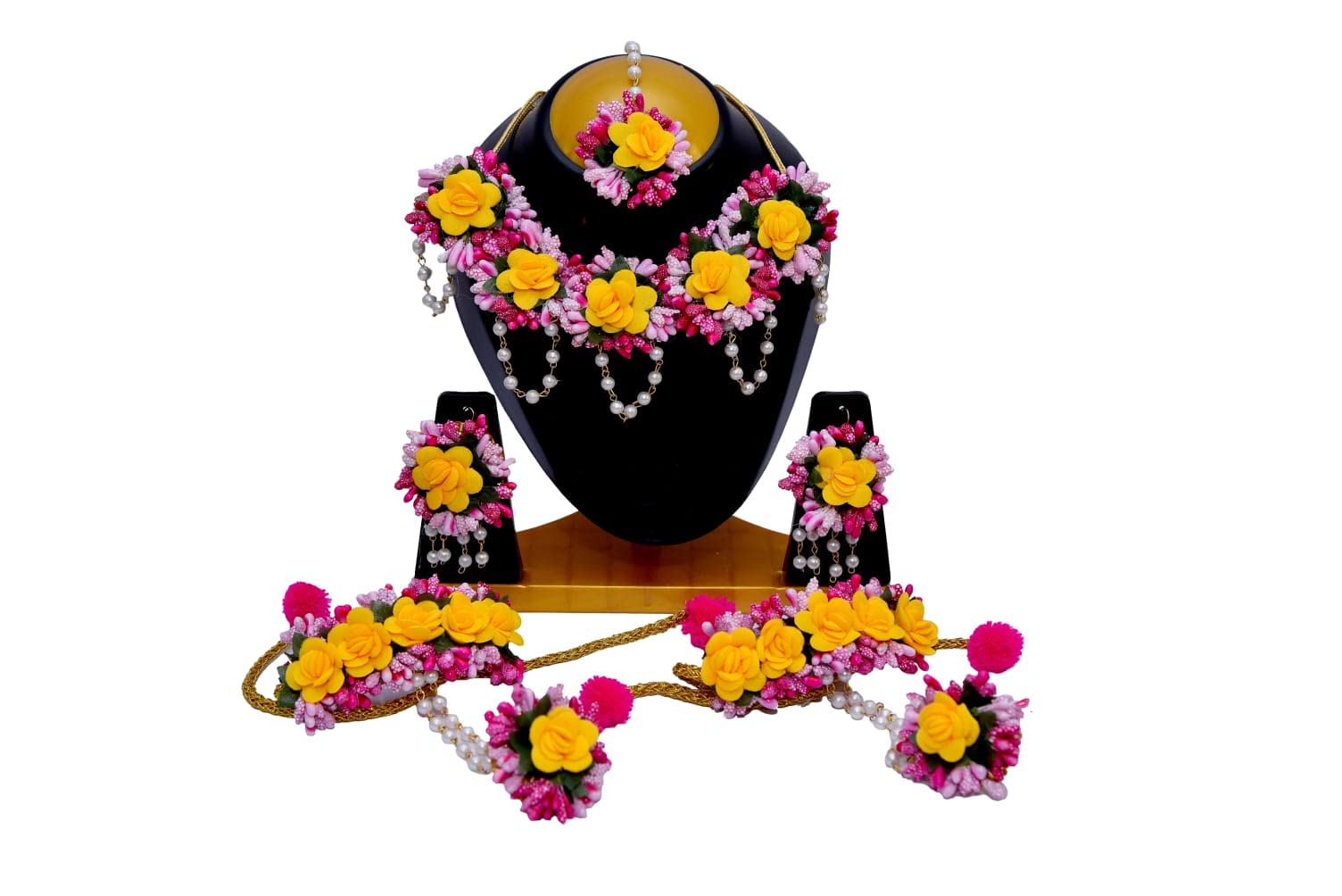 MANSI COLLECTION Jewellery Designer Yellow Pink Jwellery Set for Women & Girls (Mehandi/Haldi/Bridal/Baby Shower/Marriage DESIGN_07 (B09ZH4GK9P) Amazon Price History, Amazon Price Tracker