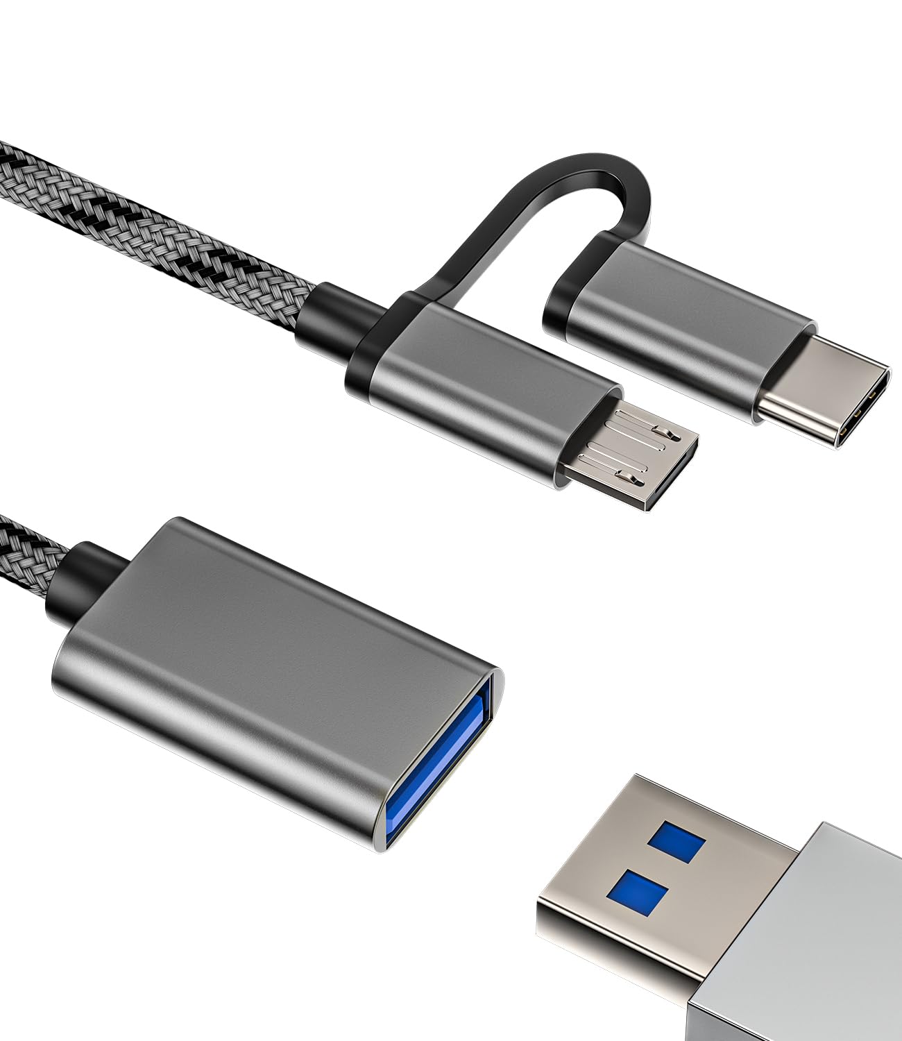 Amazon.co.jp: タイプC USBマイクロUSB変換アダプタ(2in1)USB-Aメスto