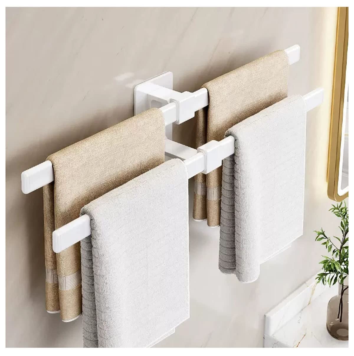 Amazon.co.jp : 回転式タオル掛け 180° タオルラック 304ステンレス鋼