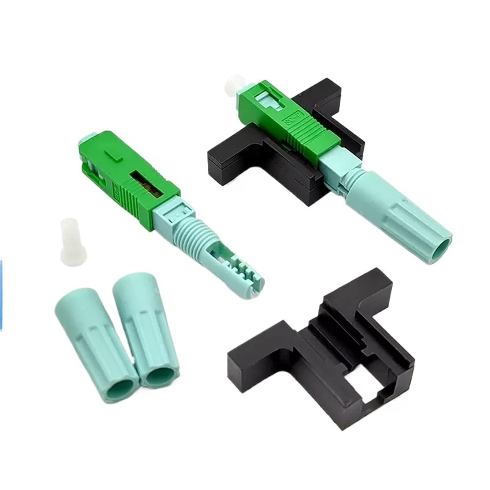 Connecteur optique monomode SC SM 58 mm, outil FTTH, outil de connexion à froid, connecteur rapide for fibre optique(100pcs Upc)