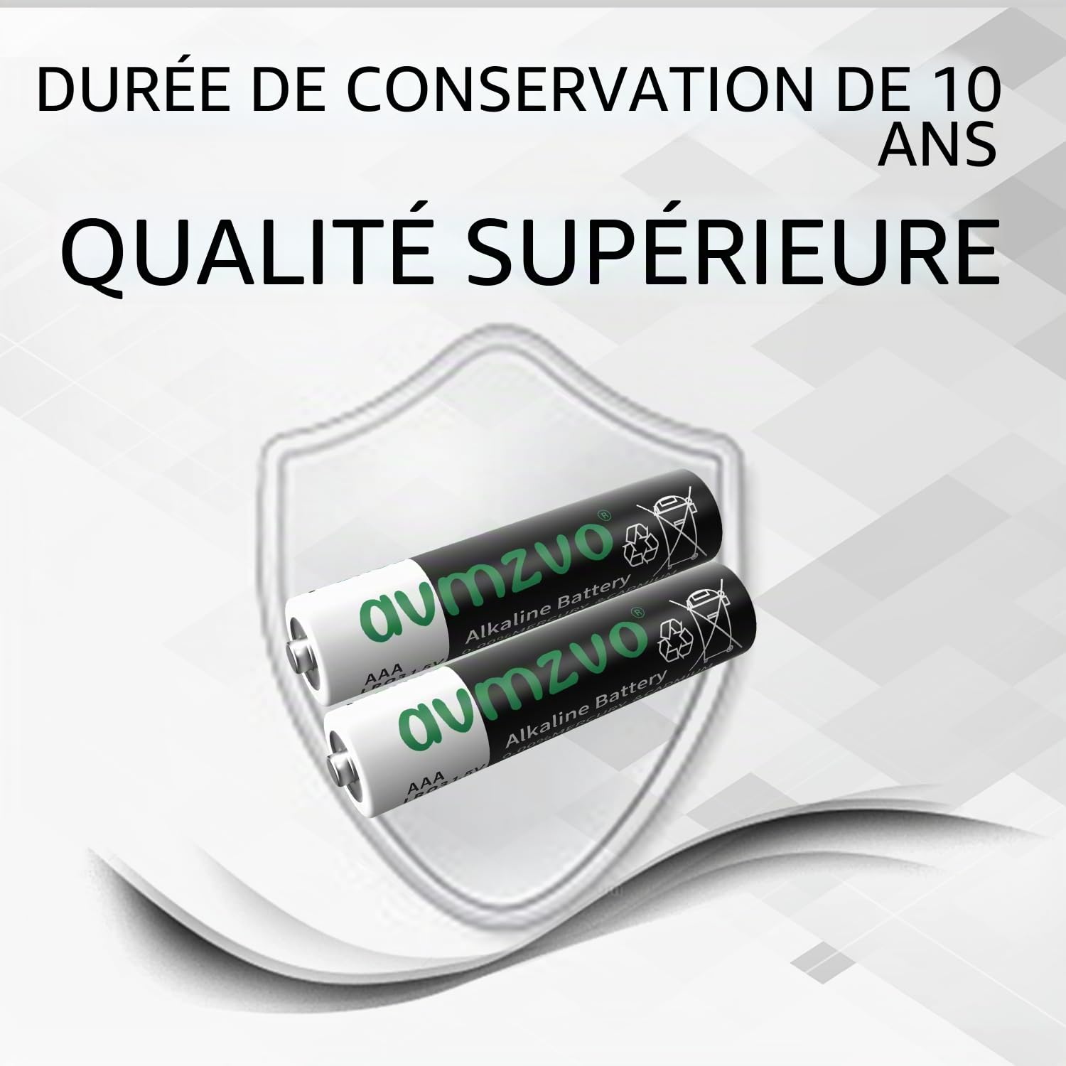 Piles AAA LR03, Lot de 400, 1,5 V, Puissance Durable, alcalines, puissantes, Peuvent être utilisées pour Les Jouets, Les réveils et Autres appareils électroniques