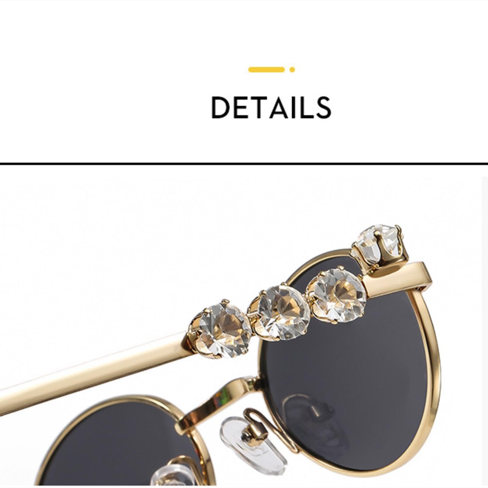 Gafas de sol ovaladas de metal para mujeres y hombres, a la moda, de lujo, para viajes, fotografía callejera, Uv400