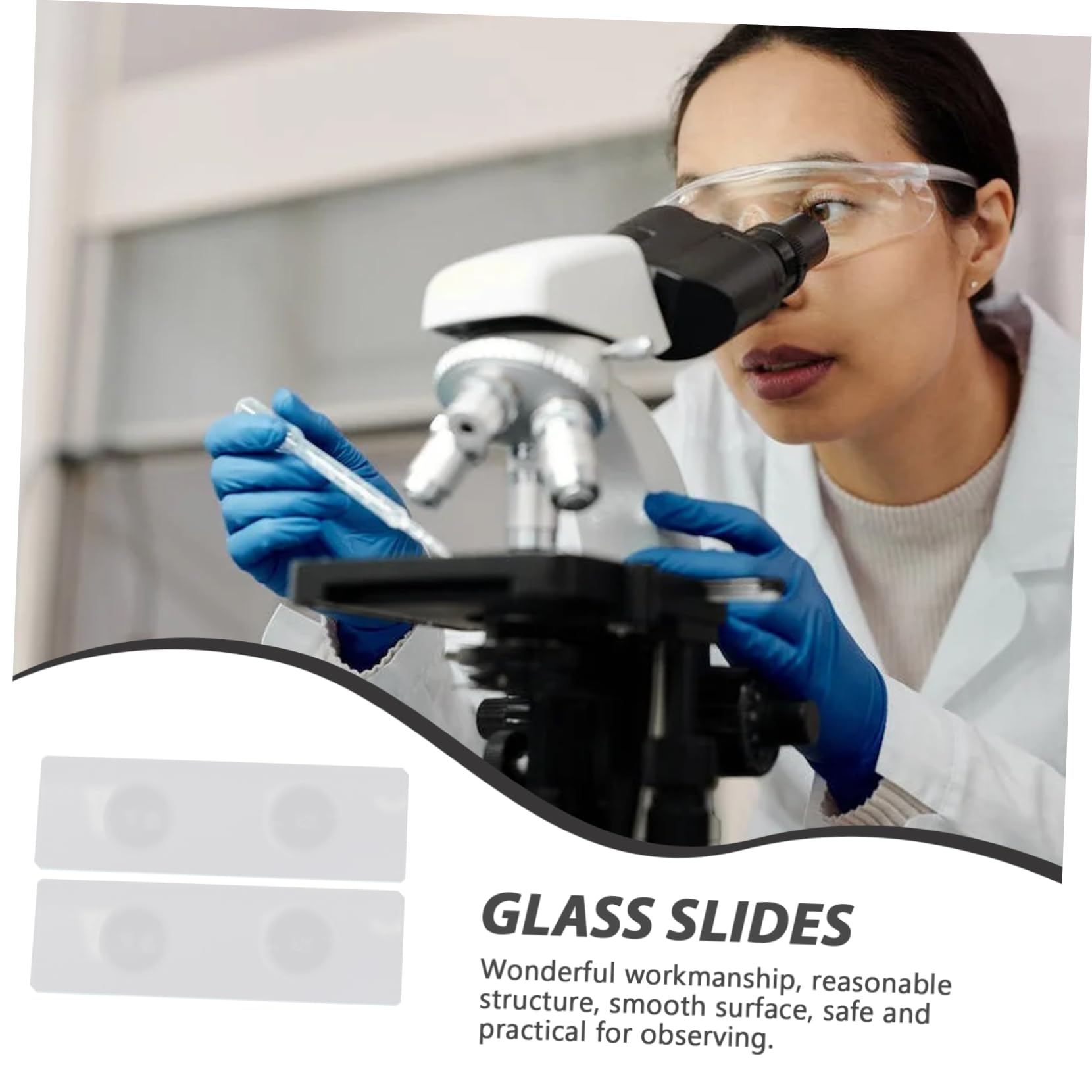 50 Uds Portaobjetos Cóncavos Portaobjetos De Vidrio Para Microscopio Portaobjetos De Vidrio Para Especímenes Portaobjetos De Microscopio Para Laboratorio Portaobjetos De Vidrio