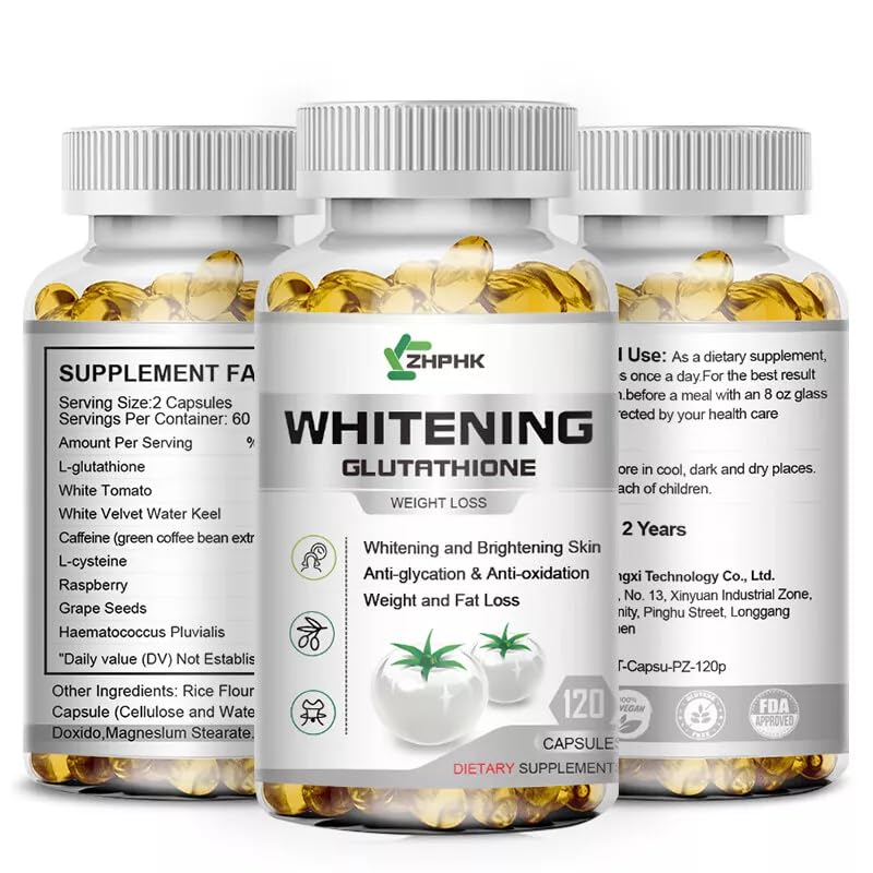 Meilleur glutathion peau blanchissant le supplément anti-âge naturel de pilules pour la beauté