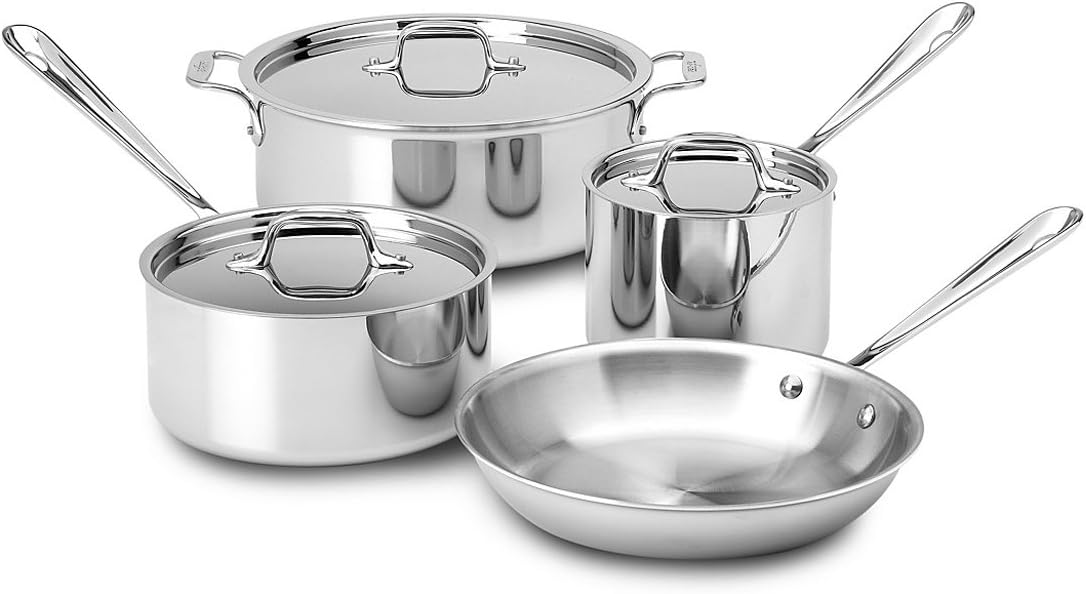 All-Clad 7 Piece Tri - Ply Stainless Steel