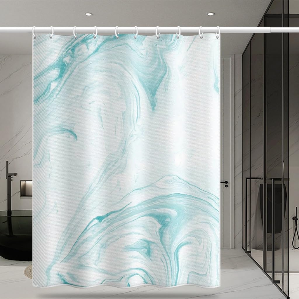 NZPOST Cortina de Ducha de baño Cortinas de bañera Cortina de Puerta de baño de Cocina Cortina Bloqueada de baño Cortina de Ducha Impermeable de poliéster con Ganchos para Ho