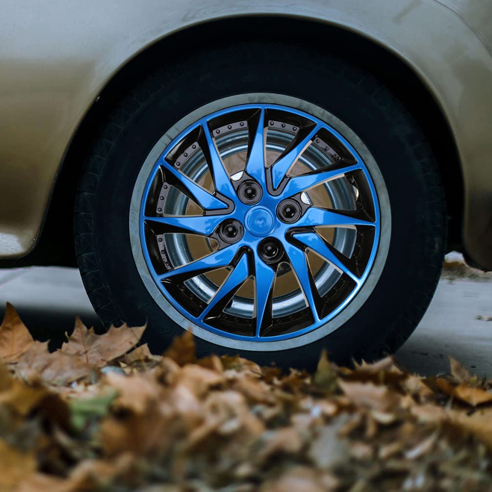 Enjoliveurs de Roue de Voiture 14 Pouces, 2 Pièces, PP Noir | Cache-moyeu Automobile, Protection de Jante en Acier, Installation Facile, Accessoires de Voiture pour Réfection