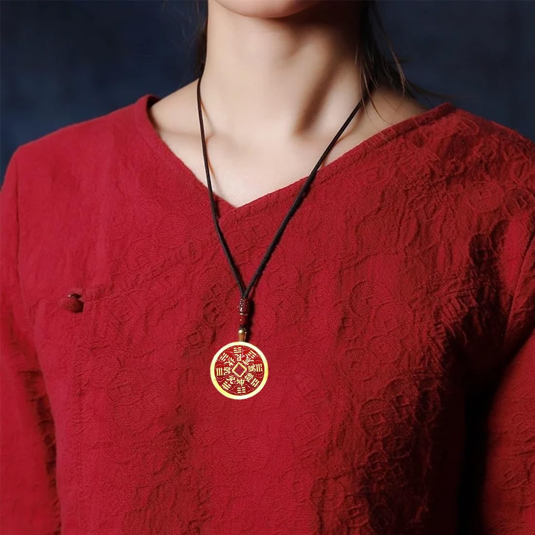 Monete di Rame d'Epoca Charm Feng Shui Ricchezza Fortunate Cinese Ornamenti Successo Commemorative in Ottone Cina 6 PCS