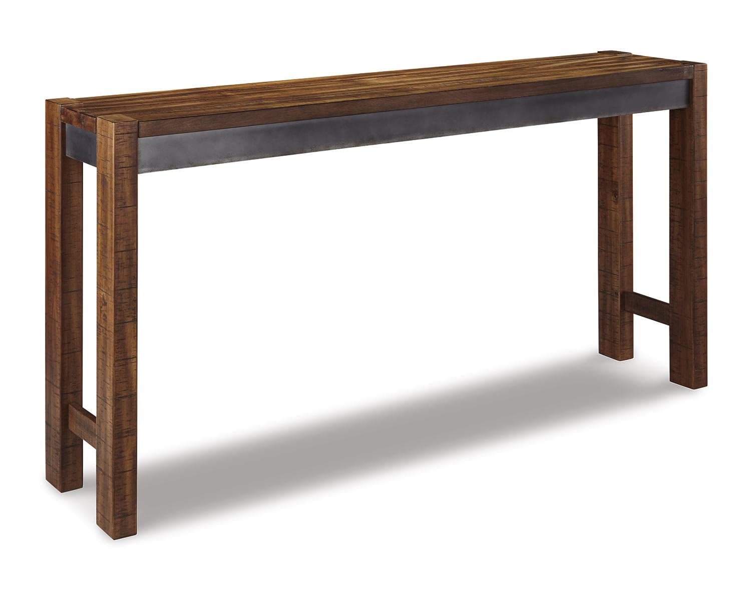 Signature Design by Ashley Furniture Torjin Long Counter Height Table, Seats up to 3, Wood, 72.13" W x 16" D x 36" H, 2-tone Brown