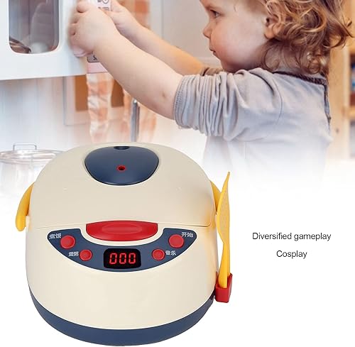 Miniatura 7 de Juguete de cocina de arroz para niños, rociador inteligente, cocina para niños, juego de simulación de cocina, juguetes educativos con música (azul)