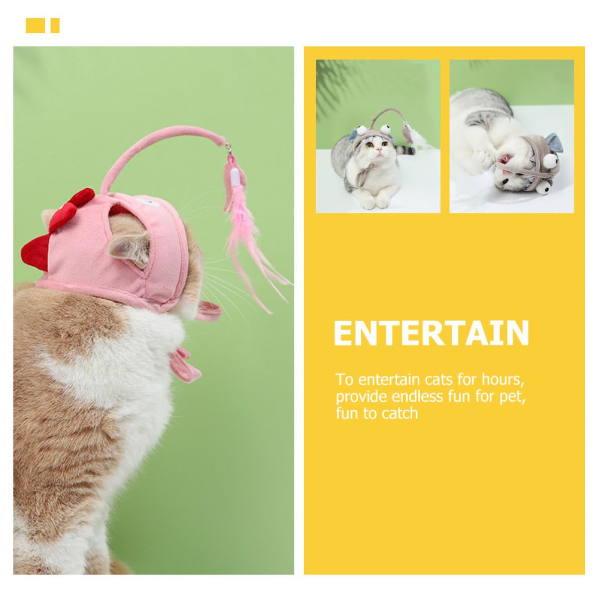 minkissy 10 Piezas de Linterna de Cabeza de Juguete Varita de Gato Juguetes interactivos para Gatos de Interior Mascota Cosplay Sombrero Fiesta Disfraz Accesorio Juguetes para Gatos con Varita
