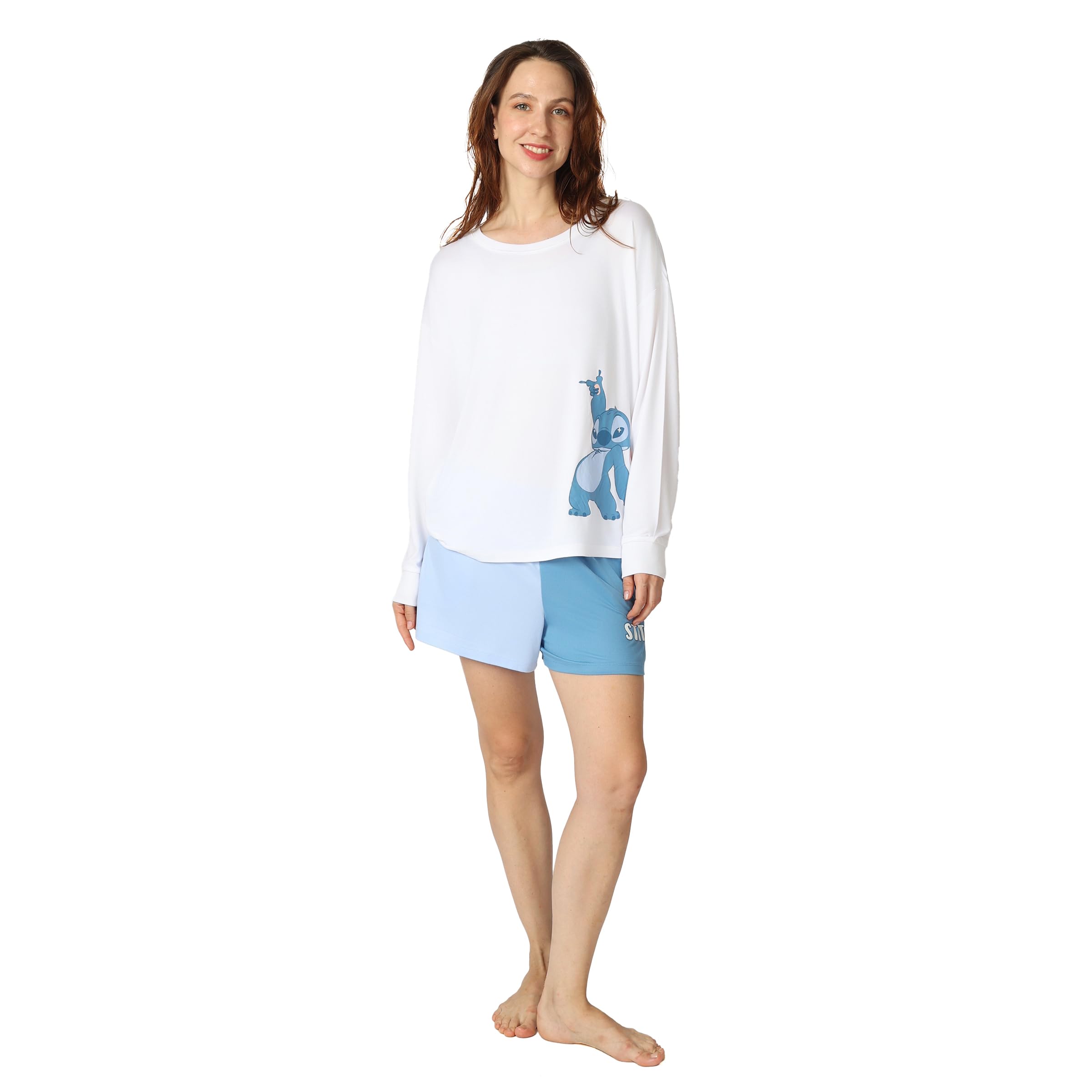 Disney Womens 2-Piece Loose-fit Pajama Set, Soft & Comfortable Nightwear for AdultsPajama Set