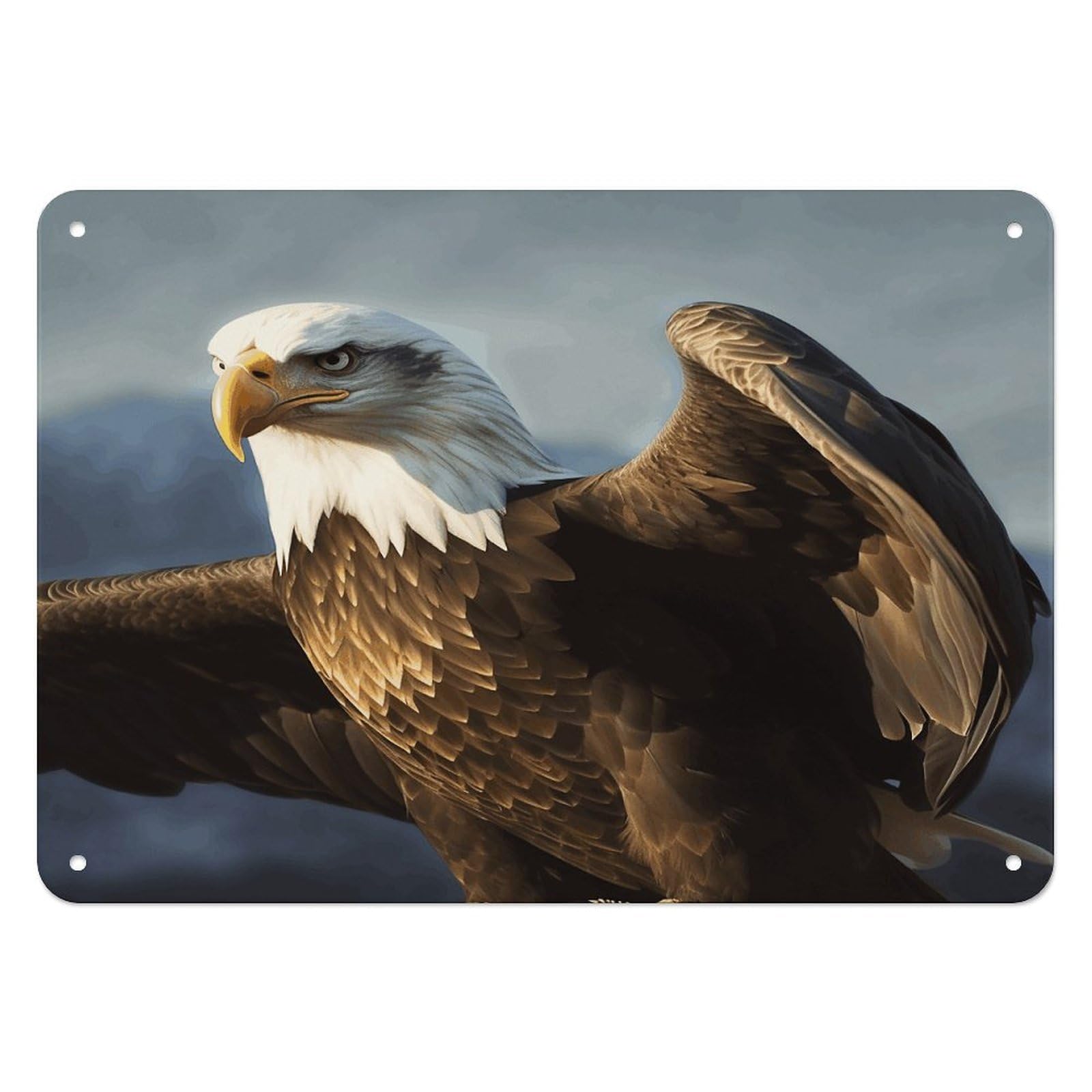Fodpand Style Eagle Retro Vintage Metal Tin Sign,Wall Art Decor Garden Plaque Poster For Bedrooms Yard Bars Pubs Patios Porches 7.9X5.5 Inch